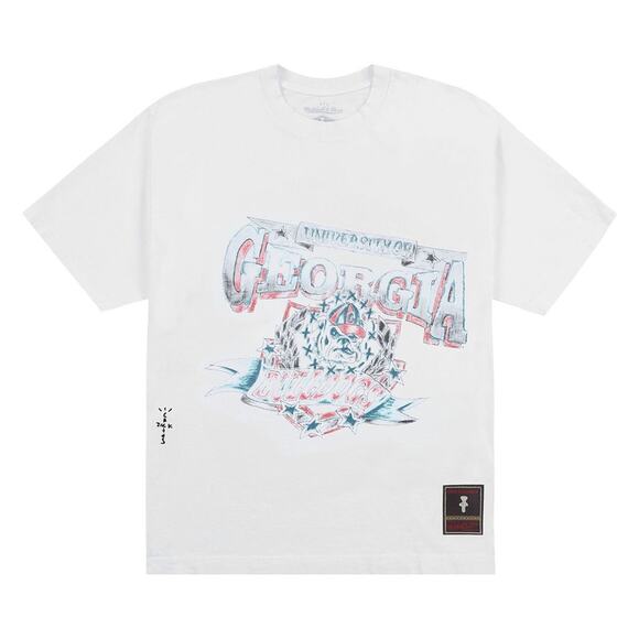 Cactus Jack by Travis Scott x Mitchell & Ness University Of Georgia Tee New SOO - Picture 1 of 2